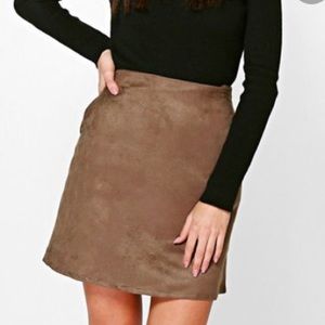 • BooHoo • suede skirt